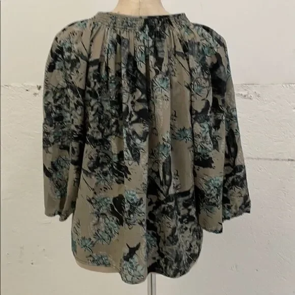 New Kensie Boho Floral Blouse - Picture 2 of 6